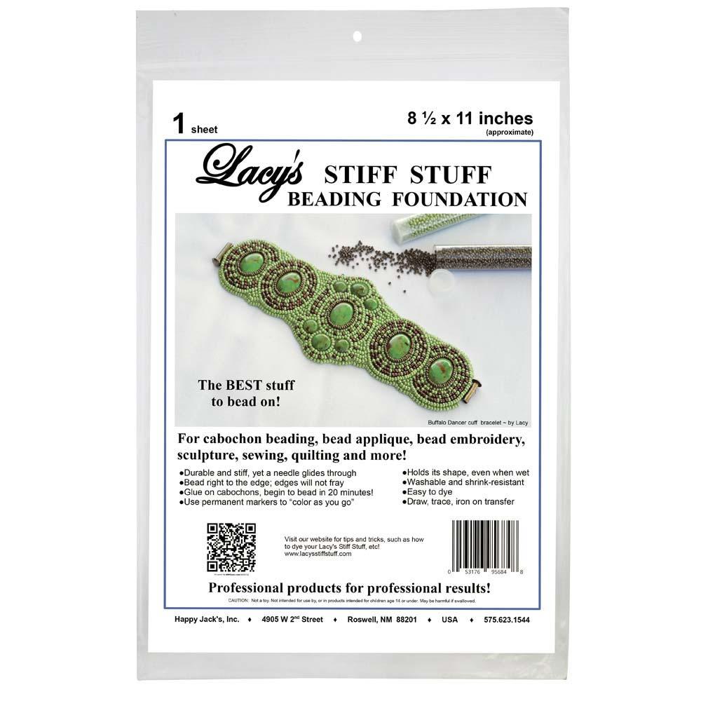 lacy's stiff stuff white 8 1/2 x 11 shee -BeadSmith.com